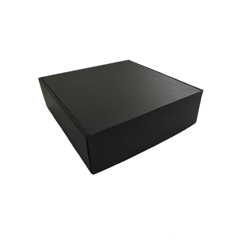 CAJA NEGRA MULTIUSO AUTOARMABLE CUADRADA 10X10X4 CMS