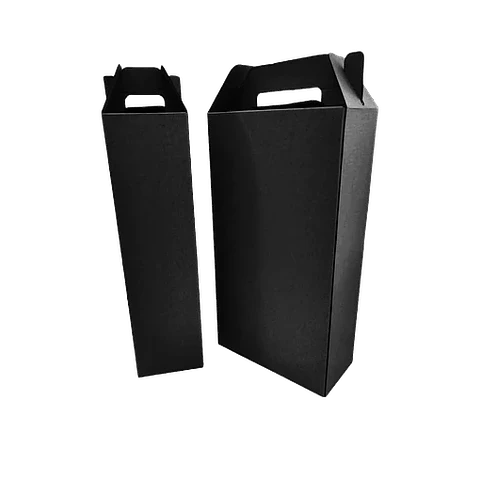CAJA VINO AUTOARMABLE COLOR NEGRO 1 BOTELLA