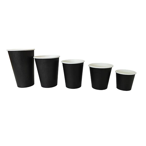 VASO POLIPAPEL NEGRO 12 OZ  350CC X 50 UNIDADES