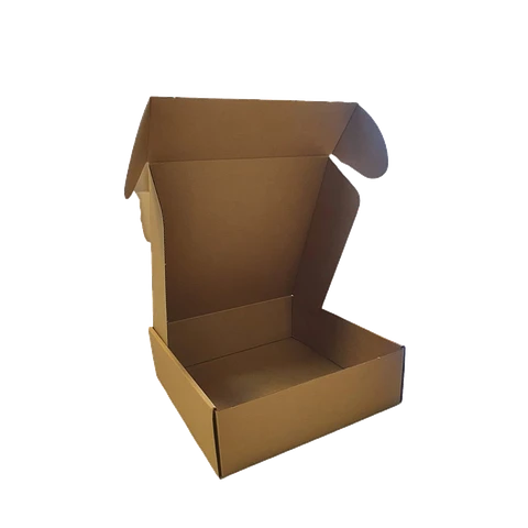 Caja autoarmable 10X10X4 kraft (cuadrada)