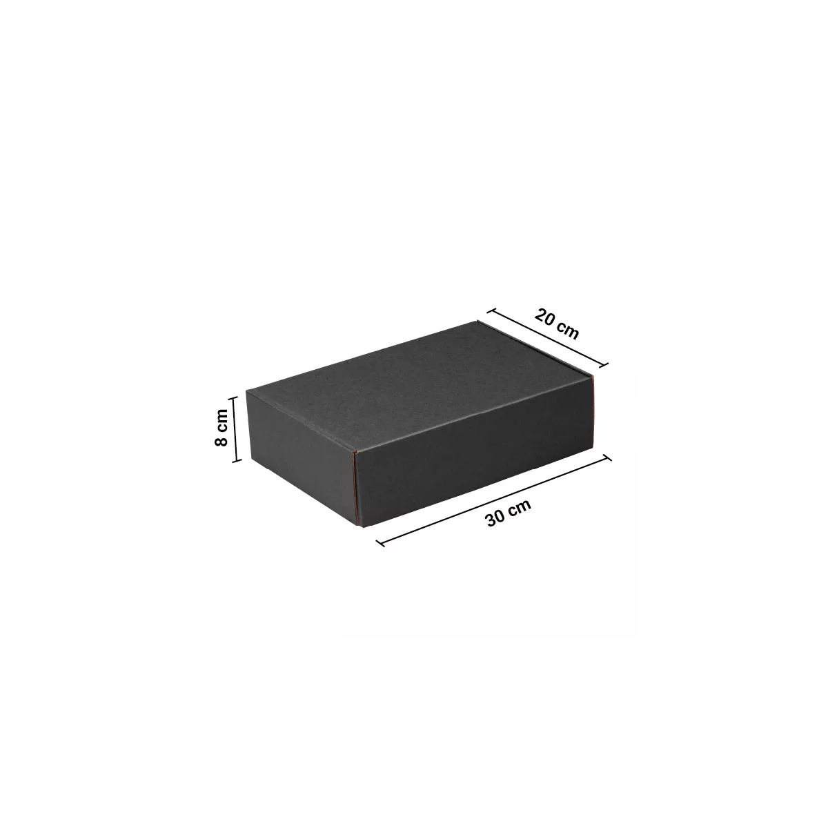 Caja autoarmable 30x20x8 negra