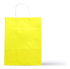 BOLSA DE PAPEL FSC AMARILLO 18X09X24