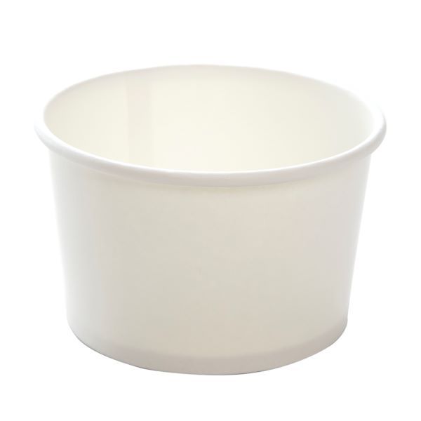 POTE POLIPAPEL 8 OZ BLANCO C/ TAPA DOMO