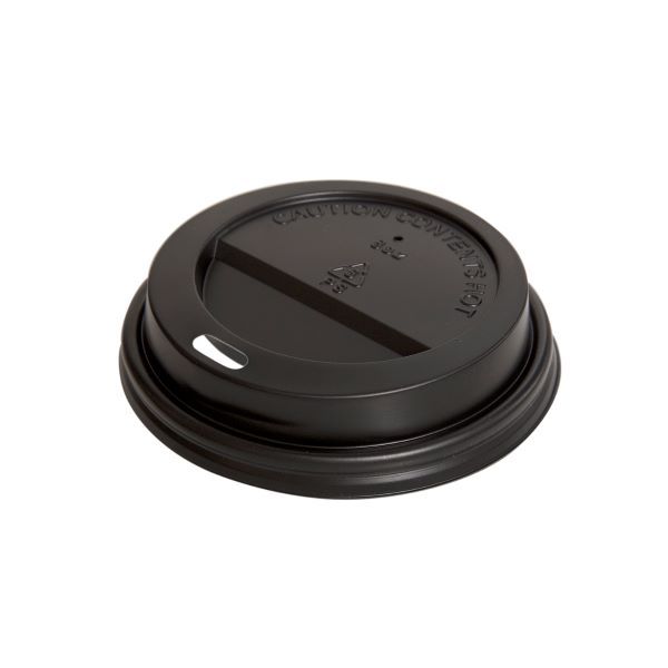 TAPA NEGRA VASO POLIPAPEL 8 OZ NP X 50