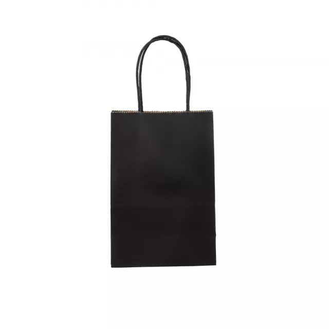 Bolsa de papel kraft negro 20x14x8 (cm)