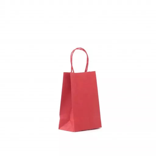 Bolsa de papel kraft Roja 20X14X8 (cm)
