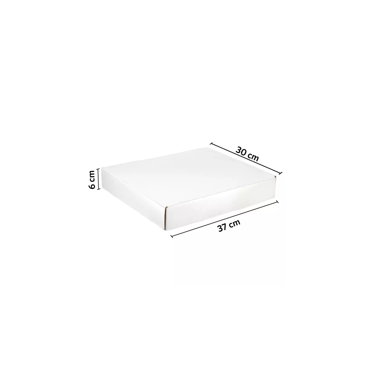 Caja autoarmable 37x30x6 blanca