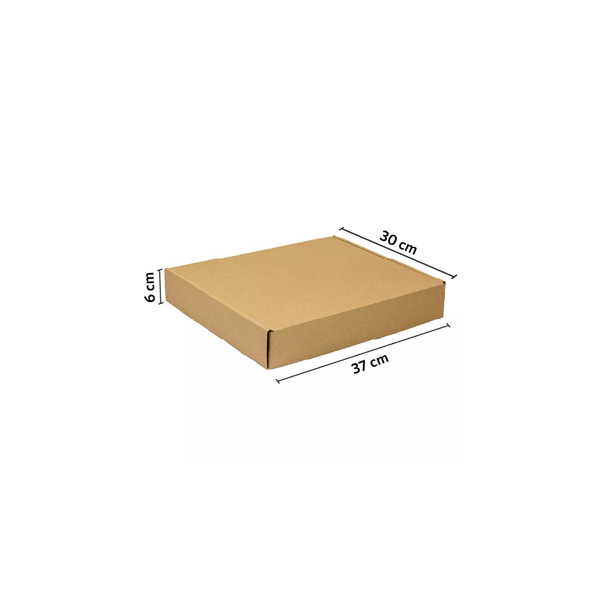 Caja autoarmable 37x30x6 kraft