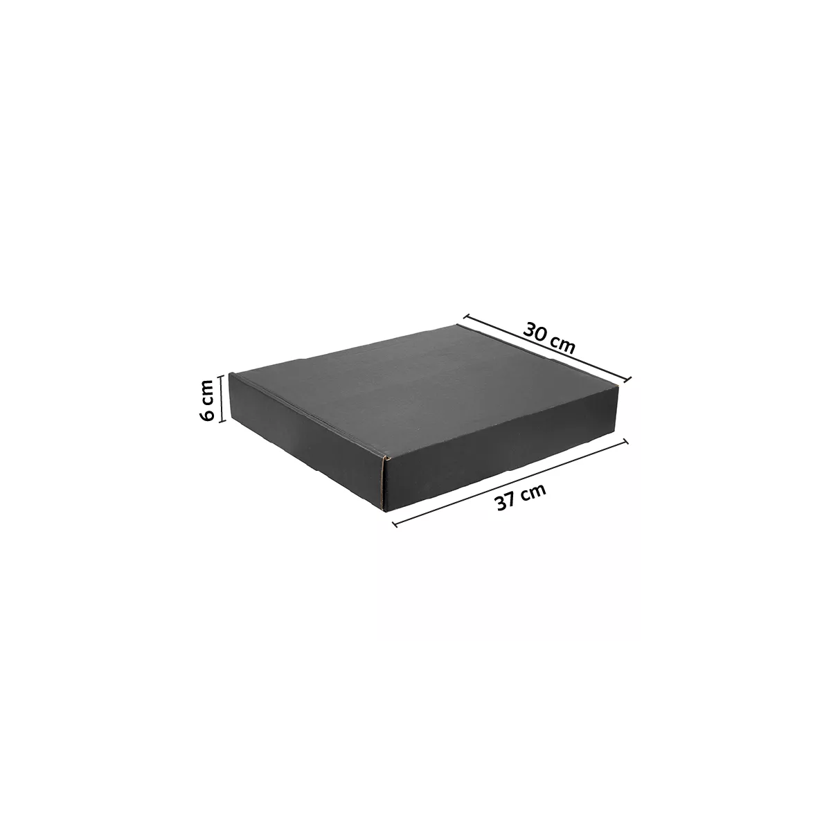 Caja autoarmable 37x30x6 negra