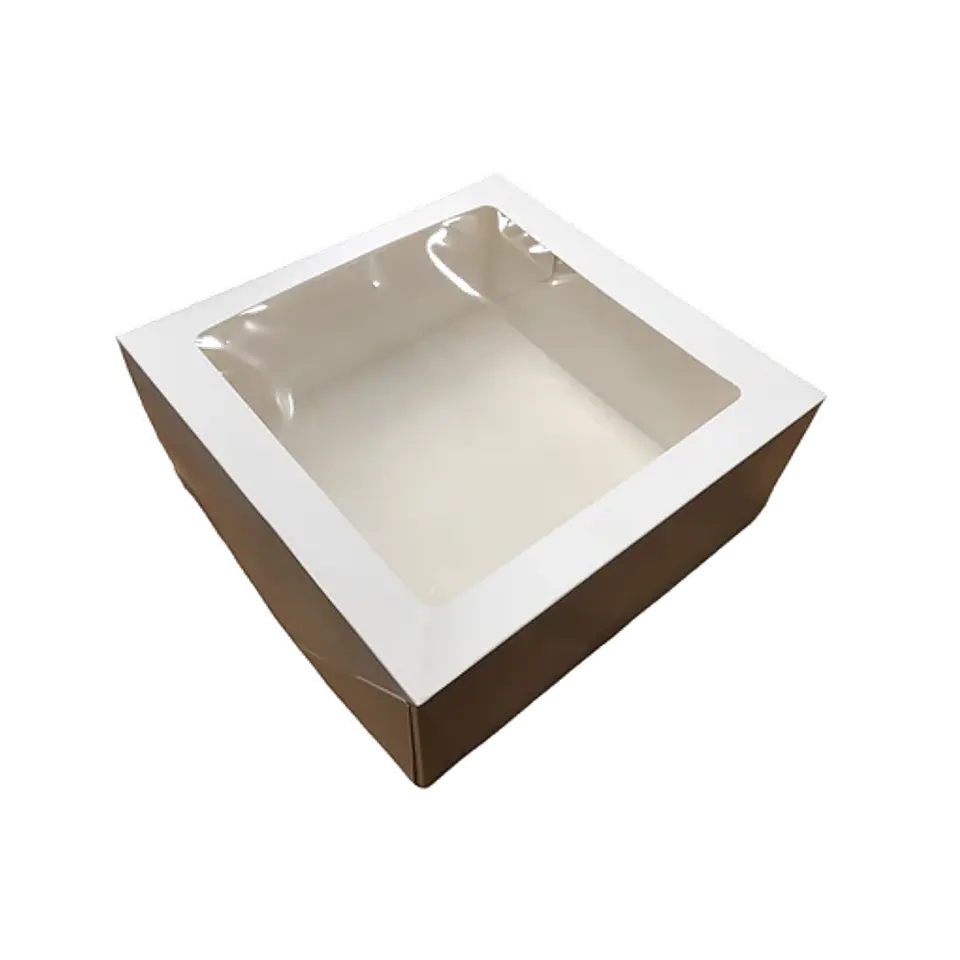 Caja Torta Premium Blanca con Ventana 35,5 x 35,5 x 15 cms