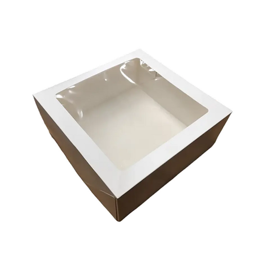 Caja Torta Premium Blanca con Ventana 35,5 x 35,5 x 15 cms