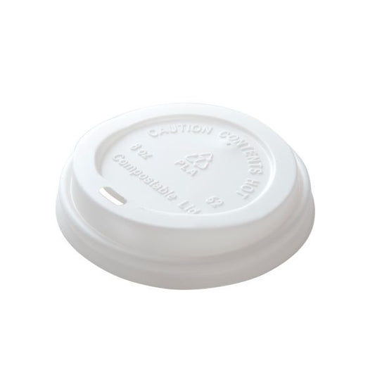 TAPA PLA VASO POLI. COMPOST. 8 OZ x 50 UNIDADES