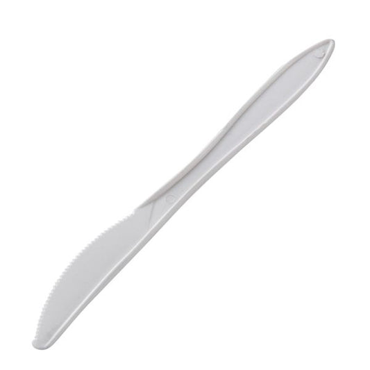 CUCHILLO ECONOMICO BLANCO x 100 UNIDADES