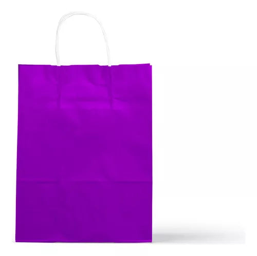 BOLSA DE PAPEL FSC VIOLETA 22X10X30