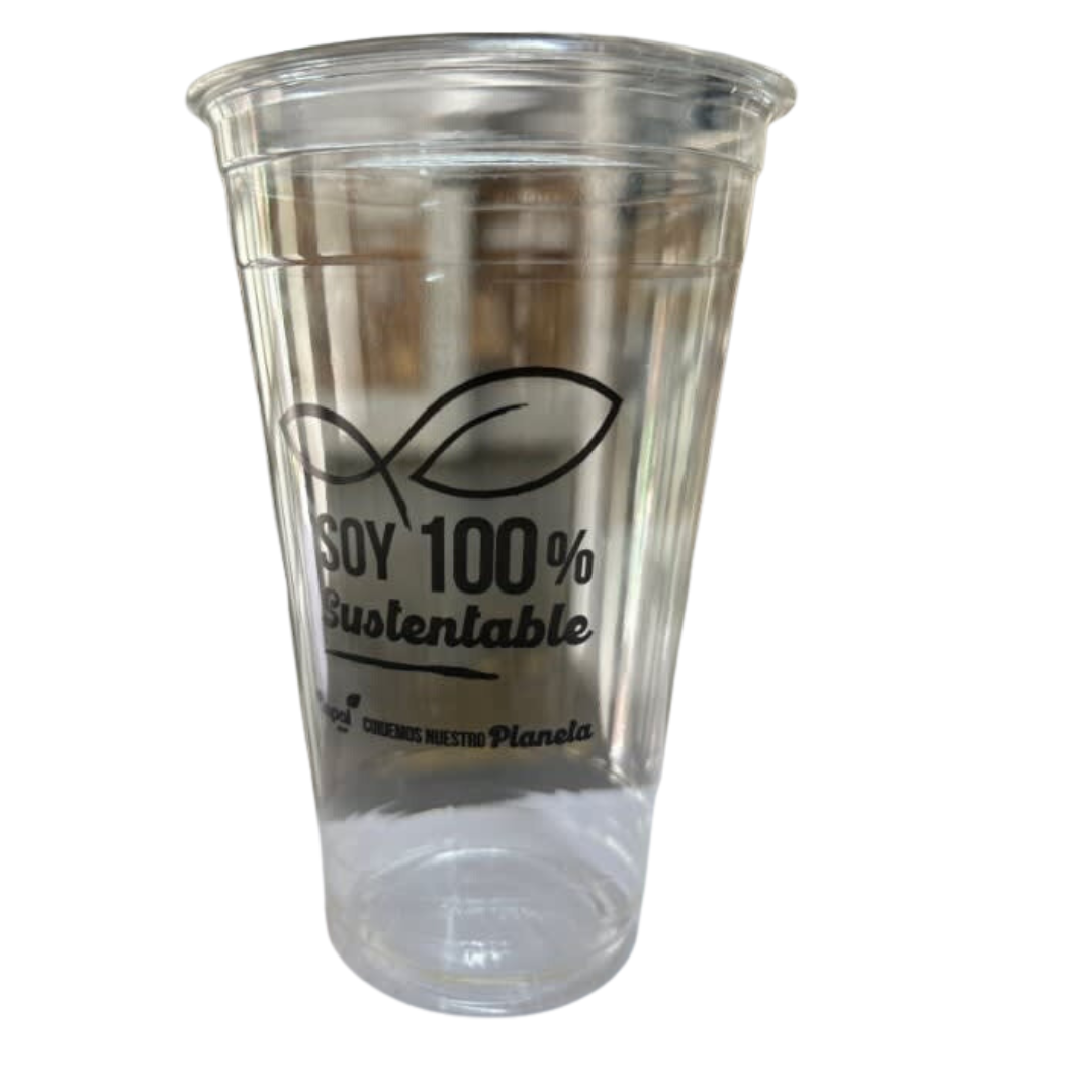 VASO PET 12 OZ ( COMPOSTABLE SIN TAPA) X 20 UNIDADES