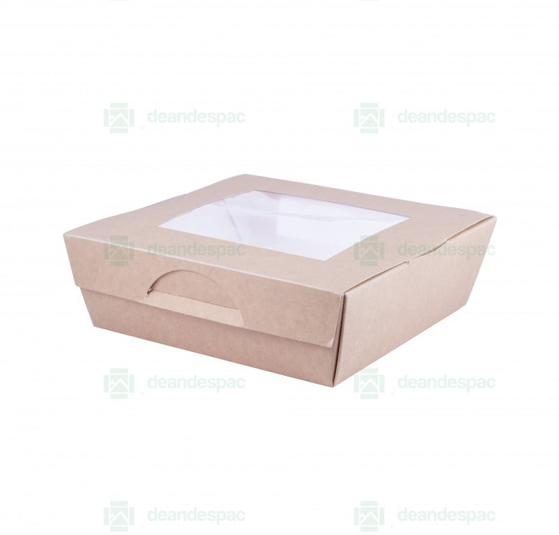 Caja Cuadrada Kraft con Ventana M