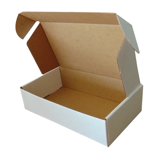 Caja autoarmable 10x10x4 blanca (cuadrada)