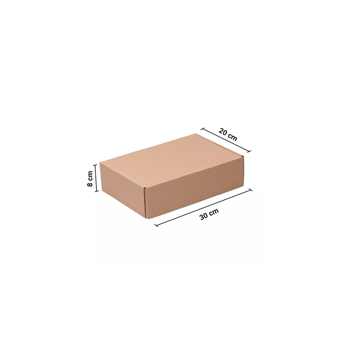 Caja Kraft Autoarmable 30x20x8