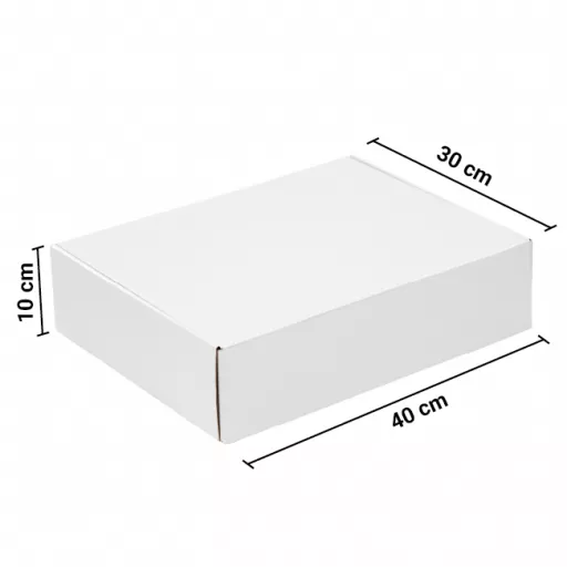 Caja Blanca Autoarmable 40x30x10